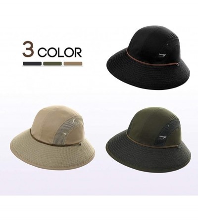 Sun Hats Womens Packable Ponytail SPF 50 Sun Hat Summer Gardening Hiking Fishing 55-61cm - Black_00707 - CV18S94T7WH $26.93