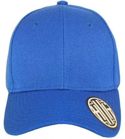 Baseball Caps ( Pack of 12 ) Classic Premium Baseball Cap Adjustable Size Plain Hat Unisex - Royal Blue - CE1865RC5EQ $35.74