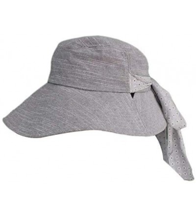 Sun Hats Women's UV Sun Protect Summer Beach Wide Large Big Brim Hat Visor Side Flower - Uv1 Light Gray - C011XGAOLHP $12.03
