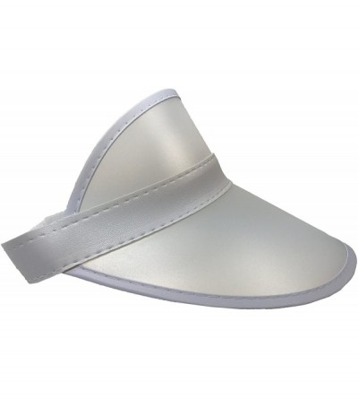 Visors Athletic Club Sun Visor Hat (Clear- Plastic) for Women- Men - Frost White - CP183ZUWO7W $20.62