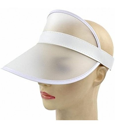 Visors Athletic Club Sun Visor Hat (Clear- Plastic) for Women- Men - Frost White - CP183ZUWO7W $9.37