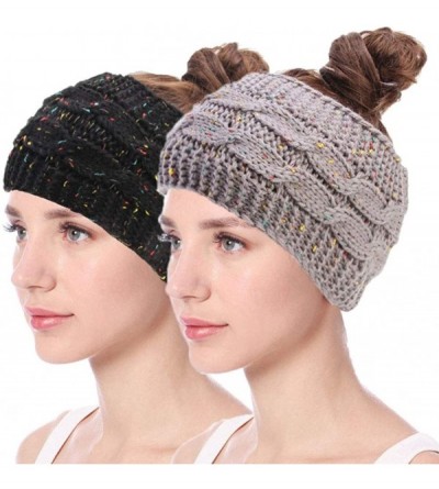 Cold Weather Headbands Winter Knitted Headband- Crochet Twist Hairband Turban Ear Warmer Head Wraps for Women Girls - 2pack-b...