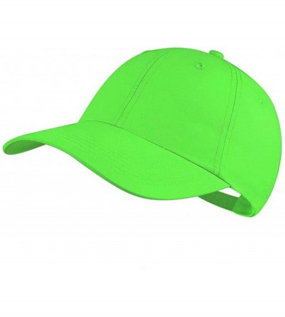 Baseball Caps Quick Dry Dad hat Baseball Cap Unstructured Plain Sport Hats Unisex - Fluorescent Green - CE18S26H3D5 $11.52