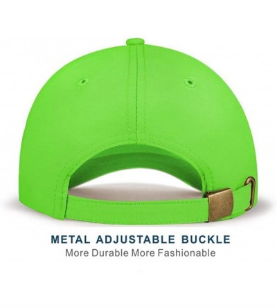Baseball Caps Quick Dry Dad hat Baseball Cap Unstructured Plain Sport Hats Unisex - Fluorescent Green - CE18S26H3D5 $11.52
