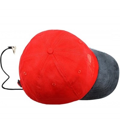 Baseball Caps Men's Sailing Cap for Men Women UV Race Hat with Retainer Clip - Red - CB18LC8KT9I $10.02