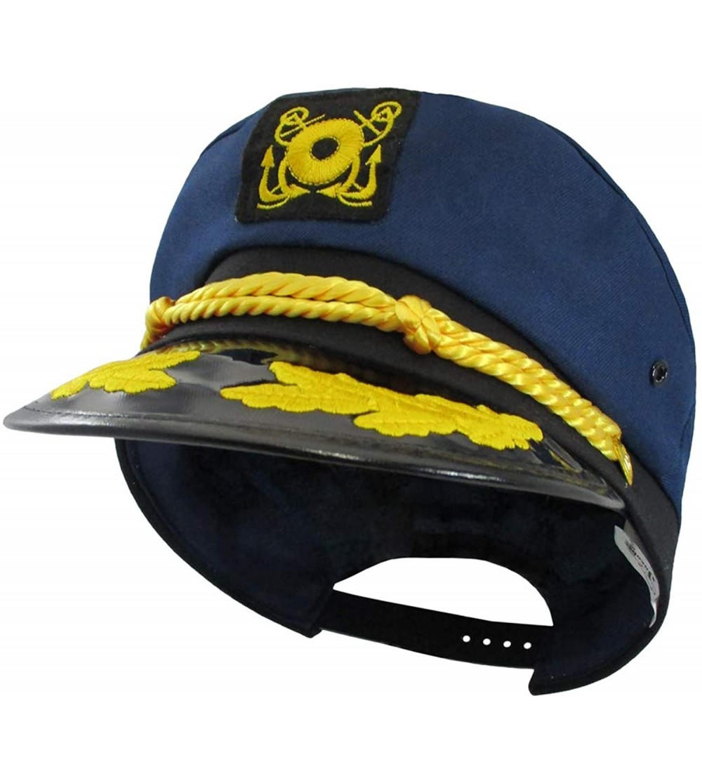 Baseball Caps Yacht Skipper Hat Ship Captain Cap Costume Sailor Boat Ship Captains-Navy-Adjustable - CE128HSVYSP $11.21