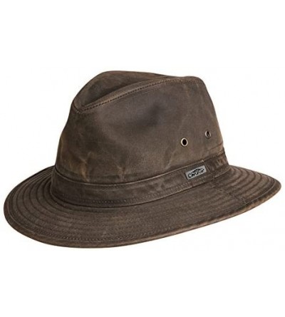 Cowboy Hats Men's Indy Jones Water Resistant Cotton Hat - Brown - C21183PIX0Z $48.46
