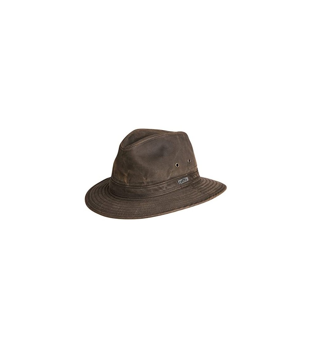 Cowboy Hats Men's Indy Jones Water Resistant Cotton Hat - Brown - C21183PIX0Z $48.46