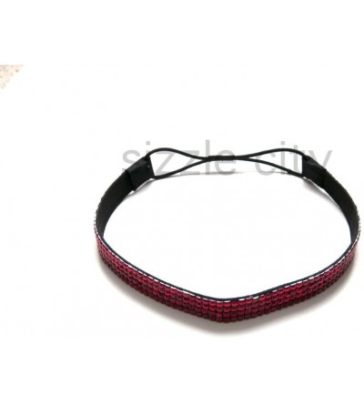 Headbands Colored Patterned Rhinestone Headbands Accessories - Red - CV11B738O5T $9.17