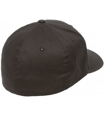 Baseball Caps Premium Original V-Cotton Twill Fitted Hat 5001-Black- XL/XXL - CK11LNW57QD $15.97