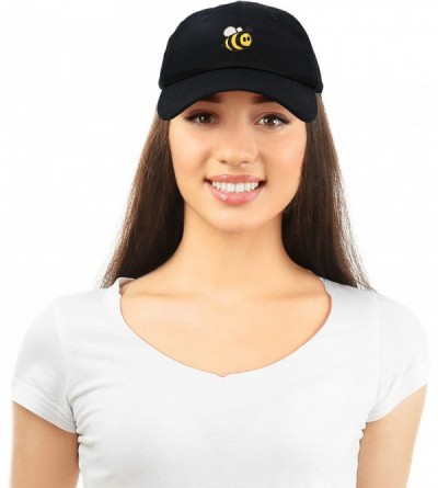 Baseball Caps Bumble Bee Baseball Cap Dad Hat Embroidered Womens Girls - Black - C318W6EKDW4 $14.62