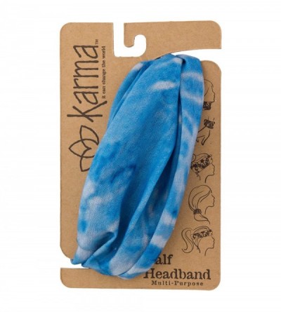 Headbands Half Headband- Blue Tie Dye - Blue Tie Dye - CZ124I3026D $10.49