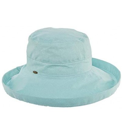 Sun Hats Women's Cotton Hat with Inner Drawstring and Upf 50+ Rating - Aqua - CQ1130G37CB $37.12