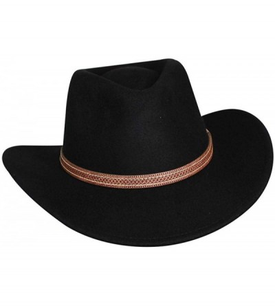 Cowboy Hats Rocky - Wool Felt Crushable Cowboy Hat - CC194DULO2M $26.05