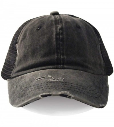 Baseball Caps Men Women Washed Distressed Twill Cotton Baseball Cap Vintage Adjustable Dad Hat - CF18S2Y0QA3 $10.02