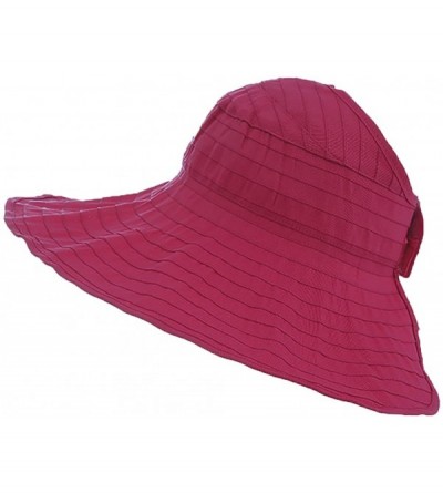 Sun Hats Women Sun UV Protection Hat Top Open Packable Foldable Beach Travel - Burgundy - CG17Z3TGW8G $9.81