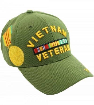 Baseball Caps U.S. Military Vietnam Veteran Official Licensed Embroidery Hat Army Veteran Baseball Cap - C818EZMZS2D $30.94