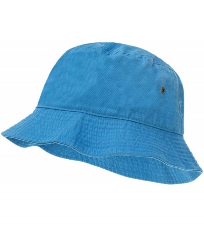 Bucket Hats 100% Cotton Bucket Hat for Men- Women- Kids - Summer Cap Fishing Hat - Turquoise - CO18H37SK4N $14.93