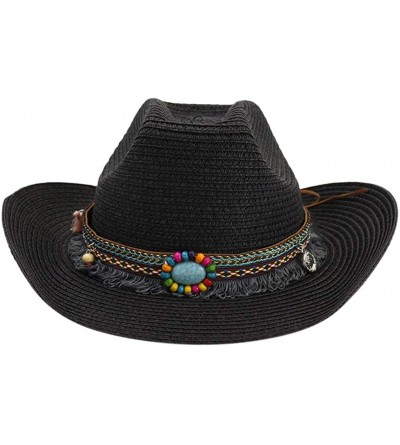 Sun Hats Unisex Sunshade Cap- Summer Outdoor Travel Western Cowboy Hat Casual Solid Mongolian Hat Grassland Visor - CI18W3K5R...