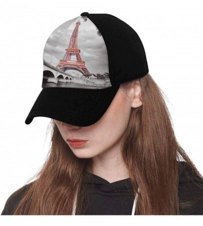 Baseball Caps France Paris Eiffel Tower Adjustable Unisex Men Women Baseball Caps Classic Dad Hats- Black - Design 5 - CE18QI...