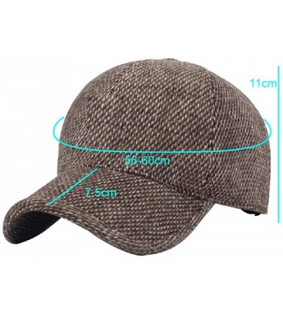 Baseball Caps Outdoor Baseball Thermal Adjustable Earmuffs - Brown - C018M059E4U $7.90