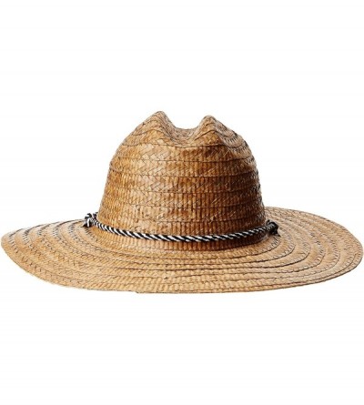 Sun Hats Men's Kwai Braided Straw Lifeguard Hat - Natural - CM188AC433R $28.82