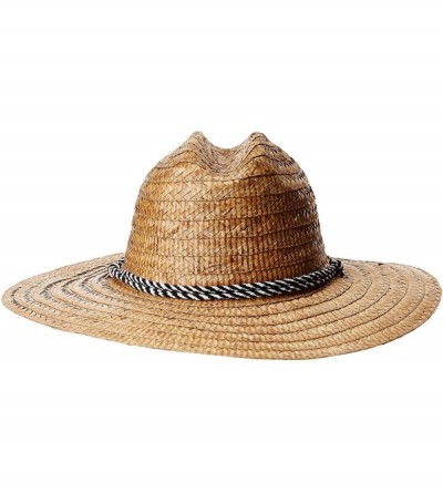 Sun Hats Men's Kwai Braided Straw Lifeguard Hat - Natural - CM188AC433R $28.82
