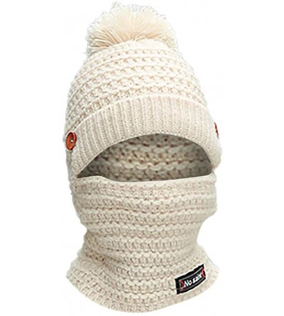 Skullies & Beanies Womens Slouchy Winter Warm Snow Ski Skull Cap Earmuffs Knit Hat Scarf Beanie Hat - White - C918NEMA0C9 $26.20