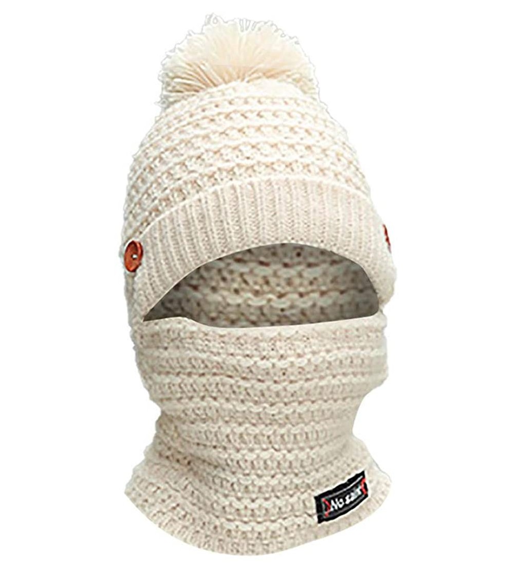 Skullies & Beanies Womens Slouchy Winter Warm Snow Ski Skull Cap Earmuffs Knit Hat Scarf Beanie Hat - White - C918NEMA0C9 $14.43