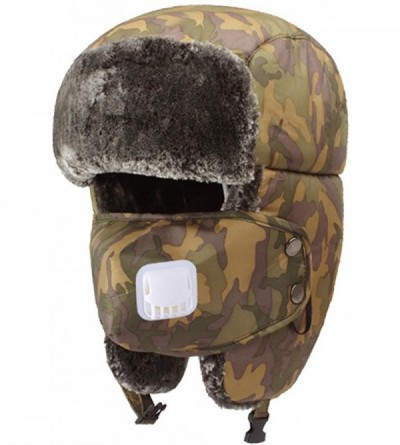 Skullies & Beanies New Winter Trapper Hat Ushanka Russian Style Cap with Ear Flap Chin Strap and Windproof Mask - Camouflag2 ...