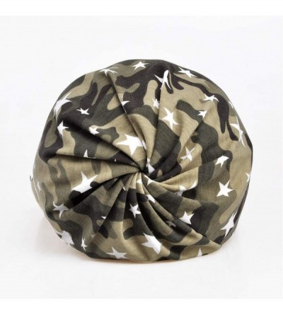 Skullies & Beanies Womens Baggy Slouchy Beanie Chemo Hat Infinity Scarf Head Wrap Cap - Green&grey Mi - CX197SGM06M $13.68