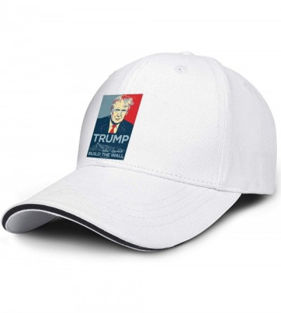 Baseball Caps All Aboard The Trump Train 2020 Trucker Hats Men/Women Adjustable Fitted Fashion Cap - White-11 - C818UAI7NNS $...
