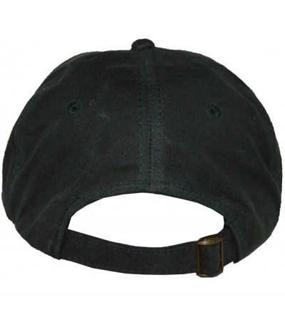 Baseball Caps Polo Style Low-Profile Oil Cloth Water Repellent Baseball Cap - Green - CU12FDYSSQR $30.76
