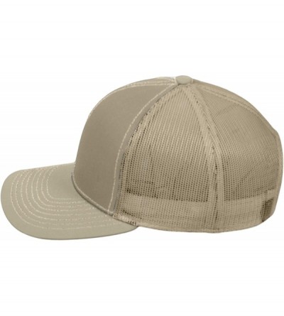 Baseball Caps Custom Trucker Mesh Back Hat Embroidered Your Own Text Curved Bill Outdoorcap - Tan - CC18K5DAU66 $25.96