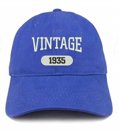 Baseball Caps Vintage 1935 Embroidered 85th Birthday Relaxed Fitting Cotton Cap - Royal - C5180ZNWIOG $14.42