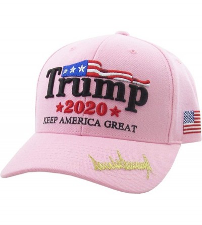 Baseball Caps Make America Great Again Our President Donald Trump Slogan with USA Flag Cap Adjustable Baseball Hat Red - CU18...