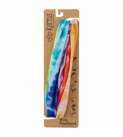 Headbands Wide Headband- Rainbow Tie Dye - Rainbow Tie Dye - CP124I39JLR $10.41