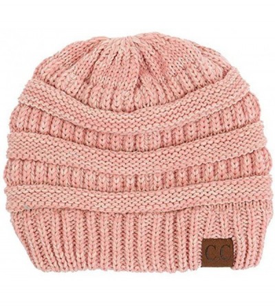 Skullies & Beanies Thick Knit Oversized Beanie Cap Hat - Indie Pink - CE11P215063 $23.13