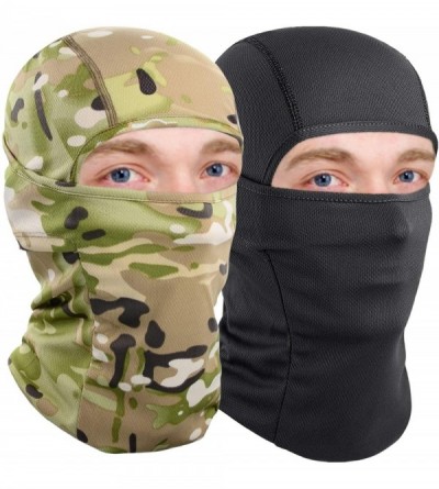 Balaclavas Balaclava Face Mask UV Protection Windproof Sun Hood for Men Women - Black+camo - CN1924DONUH $9.82