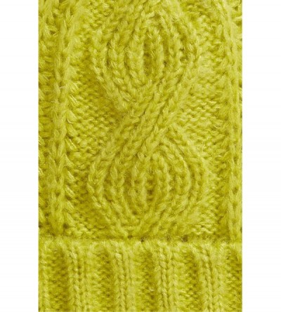Skullies & Beanies Women's Harlow Cable Knit Beanie - Chartreuse - CR18KMXXWM2 $18.17