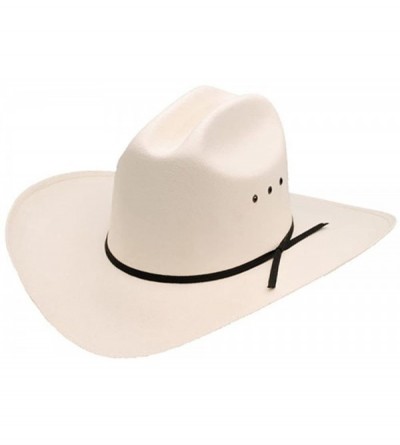 Cowboy Hats Cattleman Low Crown Cowboy Straw Hat - C318ERC9KRW $40.08