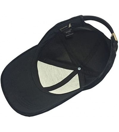 Baseball Caps Genuine Suede Leather Unisex Baseball Caps Made in USA - Slate Blue - C5129736XW1 $17.79