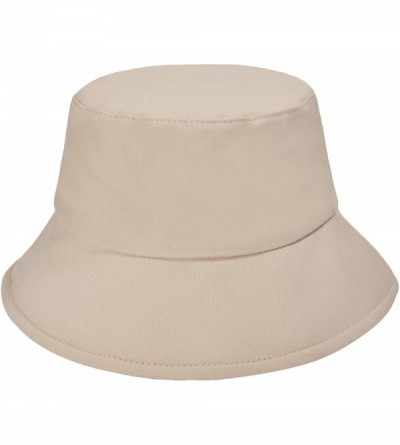 Bucket Hats Unisex Fashion Embroidered Bucket Hat Summer Fisherman Cap for Men Women - Beige Avocado - CD1983SCN9S $18.54