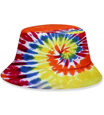 Bucket Hats Multicolored Bucket Hat Summer Fisherman Cap Packable Sun Hat Boonie Cap - 1 - C918ZZA6EEE $10.10