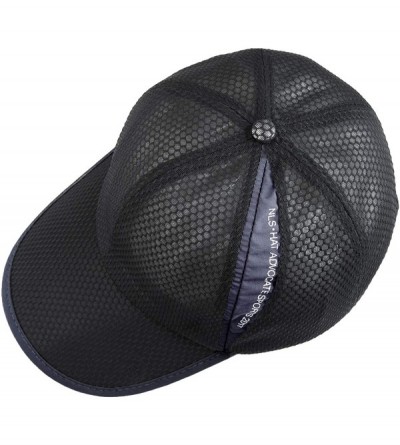 Baseball Caps Sport Sun Hat- Adjustable Baseball Cap Dry Quick Weightlight Mesh Hats - 021-black - C5182IIU9QO $9.64