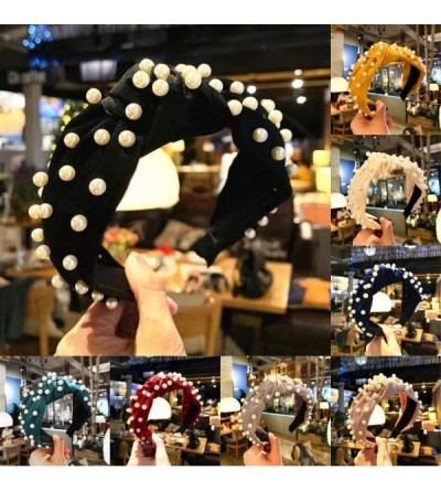 Headbands Solid Fashion Hairband Women's Girls' Sponge Velvet Candy Color Sweet Headband Hair Head Hoop - pink - CN18YI25OY9 ...
