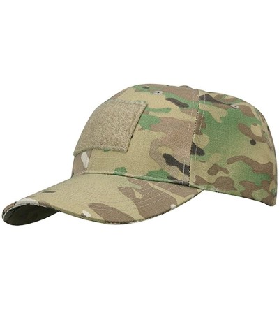 Baseball Caps 50-Percent Nylon/50-Percent Cotton 6-Panel Tactical Hat Cap with Loop - Multicam - CQ11NSTH8VB $17.32