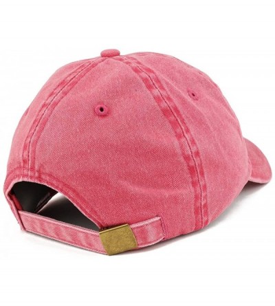 Baseball Caps Established 1950 Embroidered 70th Birthday Gift Pigment Dyed Washed Cotton Cap - Red - CT180MZL8A5 $14.47