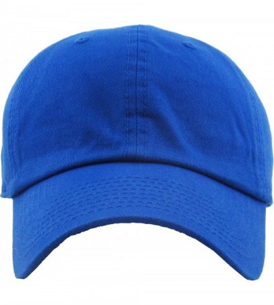 Baseball Caps Dad Hat Adjustable Plain Cotton Cap Polo Style Low Profile Baseball Caps Unstructured - Royal Blue - CZ12N8V8YR...