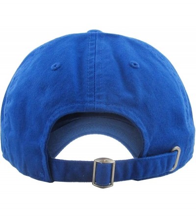 Baseball Caps Dad Hat Adjustable Plain Cotton Cap Polo Style Low Profile Baseball Caps Unstructured - Royal Blue - CZ12N8V8YR...